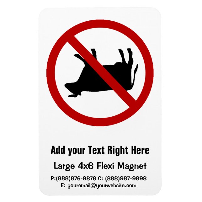 Imán ¡No hay propina de vaca! (Vertical)