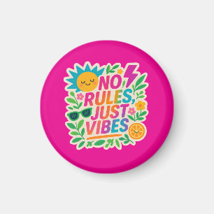 Imán No hay reglas sólo vibraciones - Neon Gradient Kaw