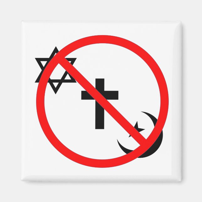 Imán No hay religión aquí (Frente)