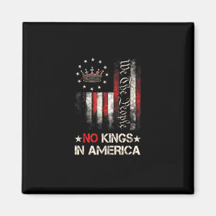 Imán No hay reyes en América Bandera política vintage d