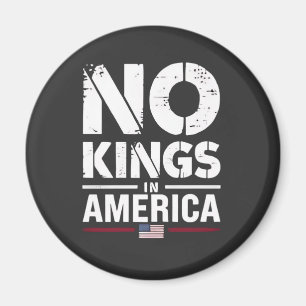 Imán No hay reyes en Estados Unidos bandera patriótica 