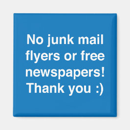 Imán ¡No hay señal magnética de correo basura!