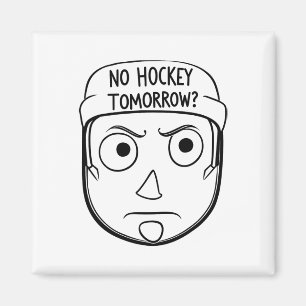 Imán No Hockey Mañana Regalo Divertido Para Aficionados