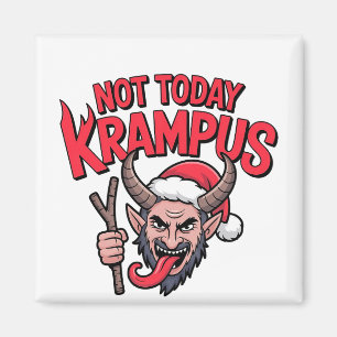 Imán No hoy en día Krampus Navidades graciosos Malvado