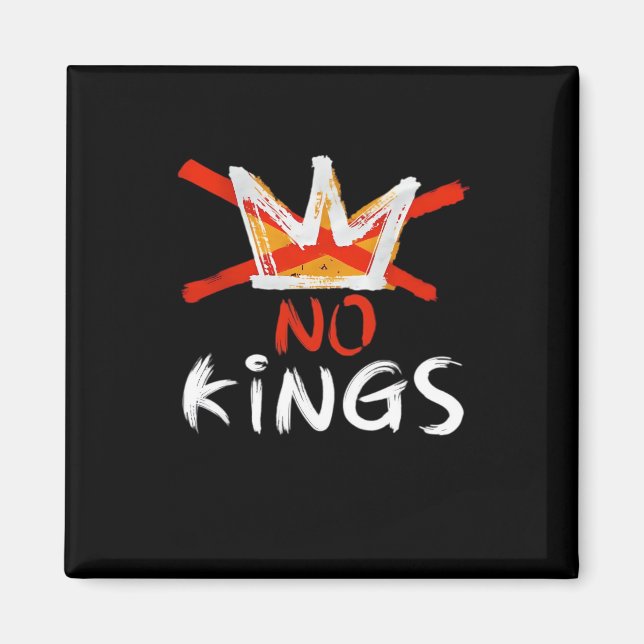 Imán No King Funny Quote Retro Creative Style (Frente)