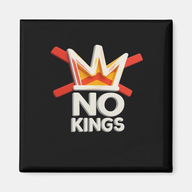 Imán No Kings Anti Minimal Clean Design (Frente)