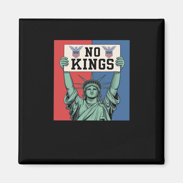 Imán No Kings Classic Patriotic Style (Frente)