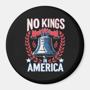 Imán No Kings en América Diseño Clásico Artístico Gráfi