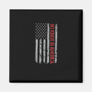 Imán No Kings In America Bandera de EE. UU. Estilo Vint