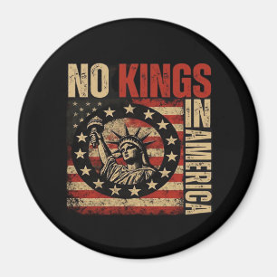 Imán No Kings In America Clásico Grunge Patriótico Vint