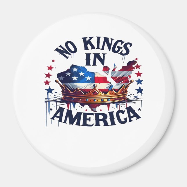 Imán No Kings In America Classic Retro Cool (Frente)