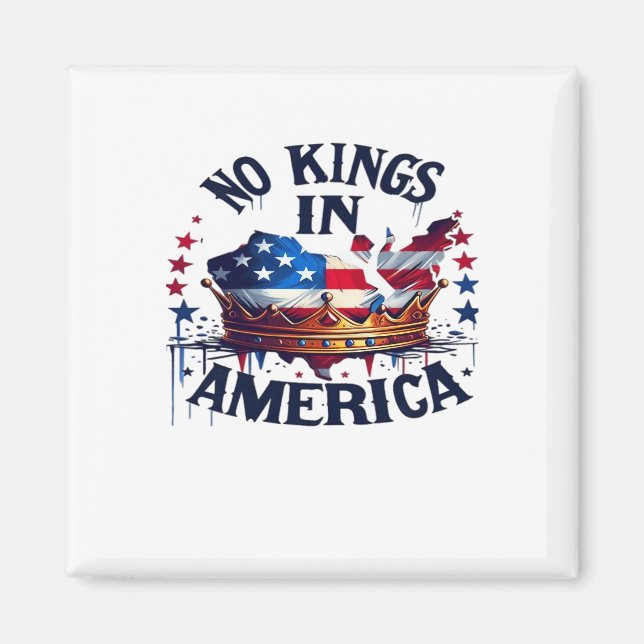 Imán No Kings In America Classic Retro Cool (Frente)