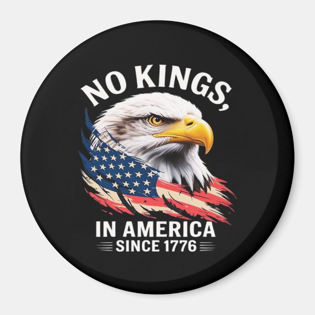 Imán No Kings In America Classic Retro Graphic Design (Frente)