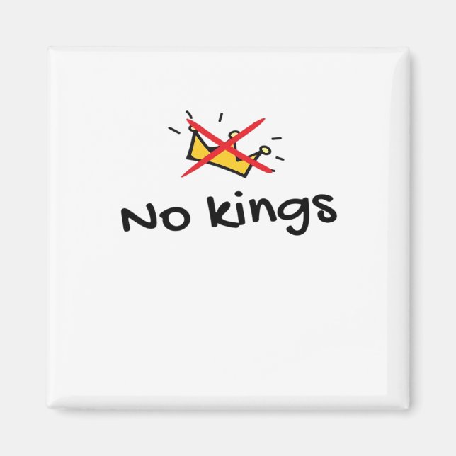 Imán No Kings In America Classic Retro Style (Frente)