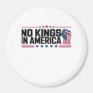 Imán No Kings In America Estilo Patriótico USA