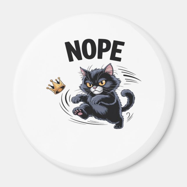 Imán No Kings In America Funny Kicking Crown Classic Vi (Frente)