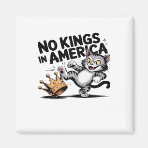 Imán No Kings In America Gráfico Retro Clásico