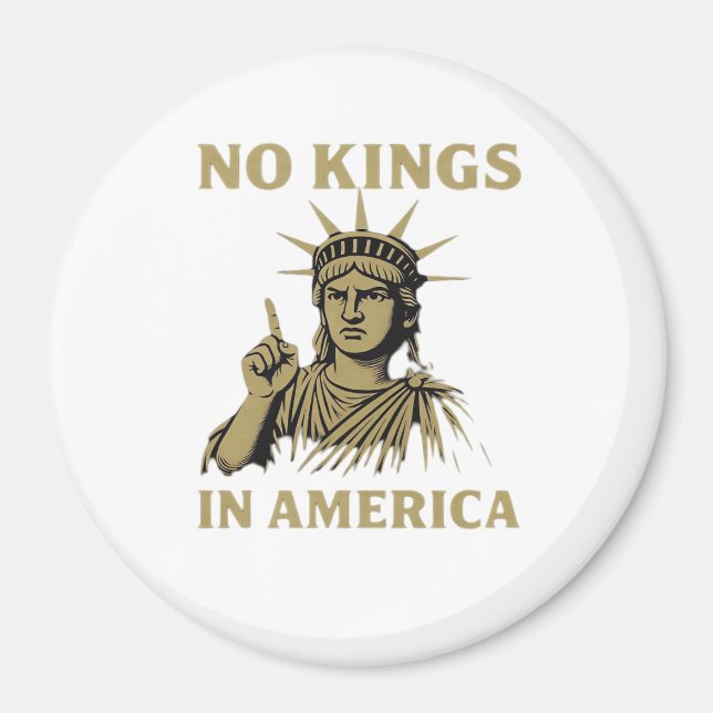 Imán No Kings In America Statue Of  No Kings Day Protes (Frente)