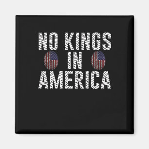 Imán No Kings In America USA Flag Fingerprint Creative 