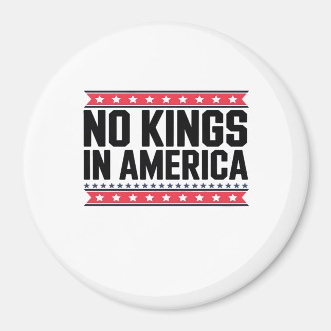 Imán No Kings In America USA Minimal Clean (Frente)