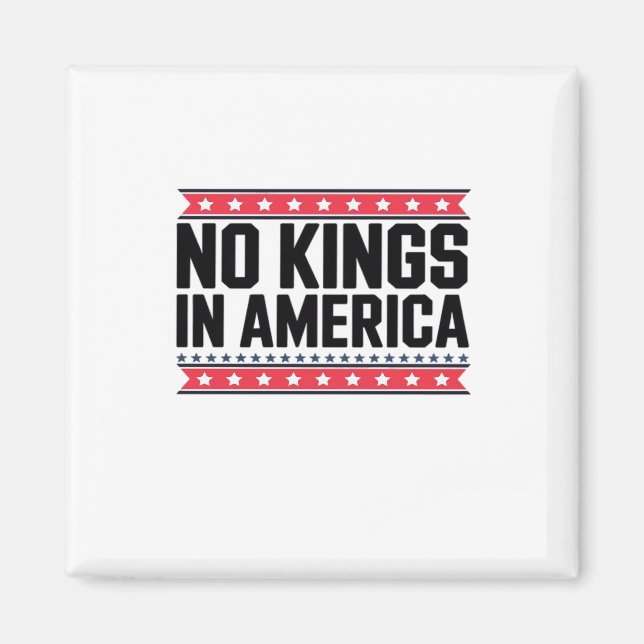 Imán No Kings In America USA Minimal Clean (Frente)