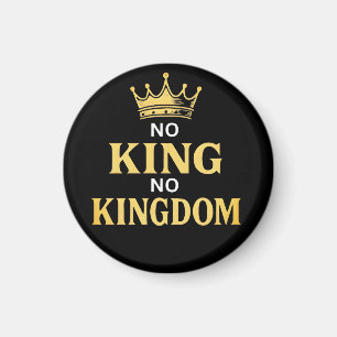 Imán No Kings Protest Sign Vertical 2025