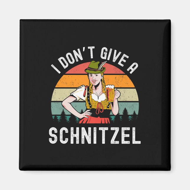 Imán No Le Dé Una Cerveza Schnitzel Con Gracioso Alemán (Frente)