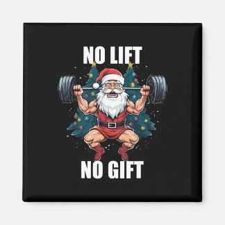 Imán No Lift No Gift Santa Claus Christmas Gym Bodybuil