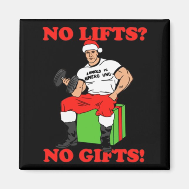 Imán No Lifts No Arnold Schwarzenegger Christma  (Frente)