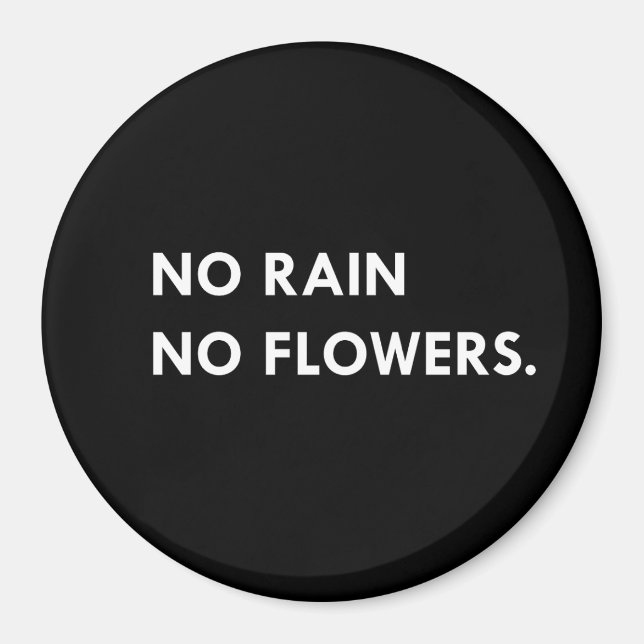 Imán No llovizna ni flores (Frente)