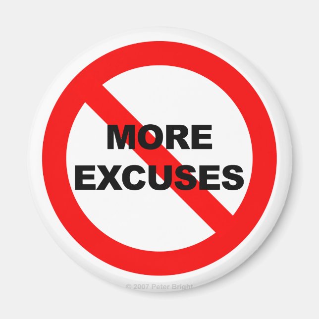 Imán No más excusas - Magnet (Frente)