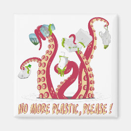 Imán ¡No más plástico, por favor!