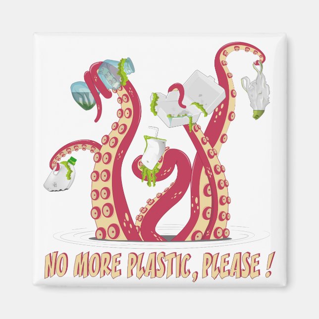 Imán ¡No más plástico, por favor! (Frente)