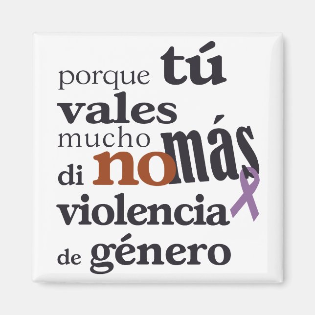 Imán No Más Violencia de Género (Frente)