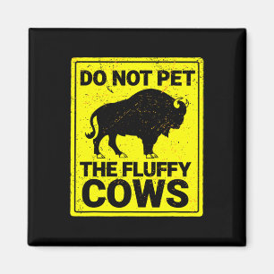 Imán No Mascota A Las Vacas Fluffy Funny Bison Hallowee