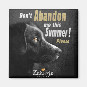 Imán No me abandones este verano - Protección de perros