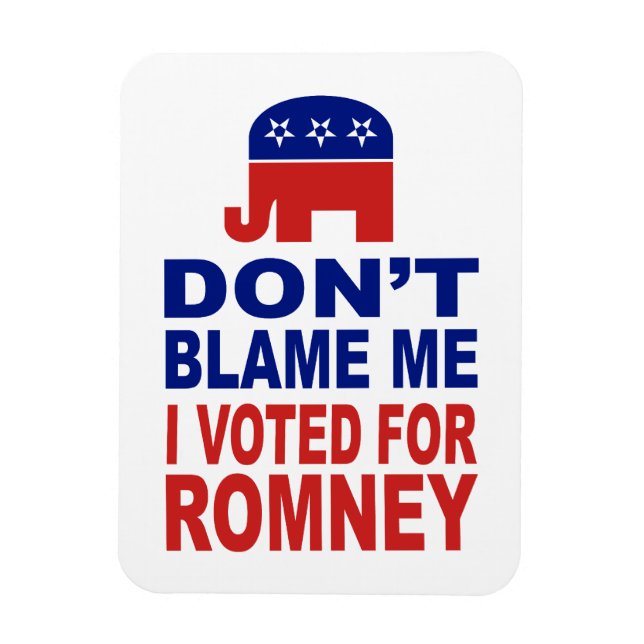 Imán No me culpes que he votado por Romney (Vertical)