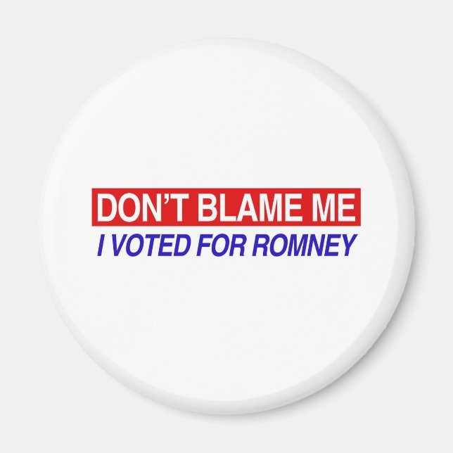 Imán No me culpes que he votado por Romney (Frente)