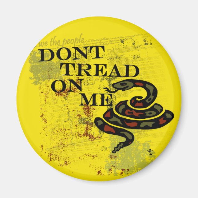 Imán No me toquen la bandera/símbolo de Gadsden (Frente)