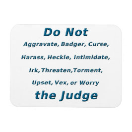 Imán No molestar al juez