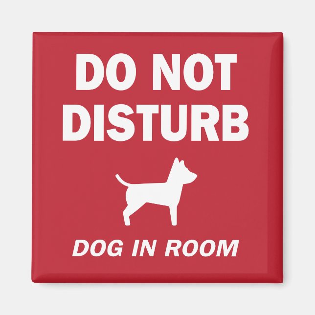 Imán No molestar al perro en la habitación (Frente)