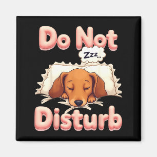 Imán No Molestar Perrito Wiener Divertido Pijama Dachsh