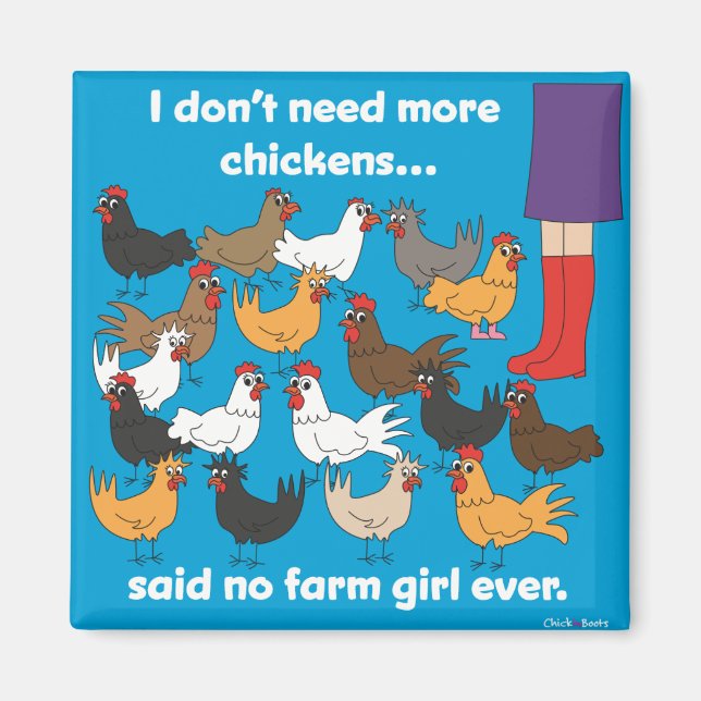 Imán No necesito más pollos... (Frente)