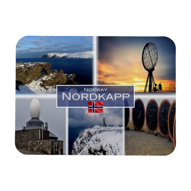 Imán NO Noruega - Cabo Norte - Nordkapp - (Horizontal)