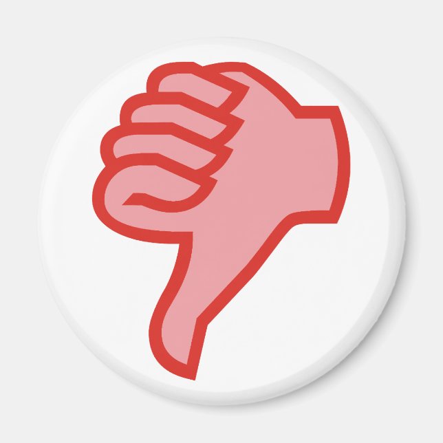 Imán no not dedo pulgar OK thumbs down (Frente)