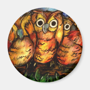 Imán No oiga ningún mal, no vea ningún mal, no hoot