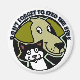 Imán No olvides alimentar a los niños