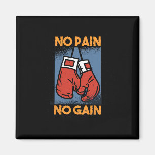 Imán No Pain No Gain Levantador de Pesas Motivación Pre
