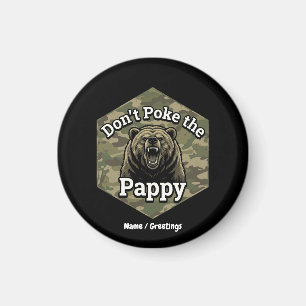 Imán No Pinches al Papi Oso Grizzly Divertido y Áspero