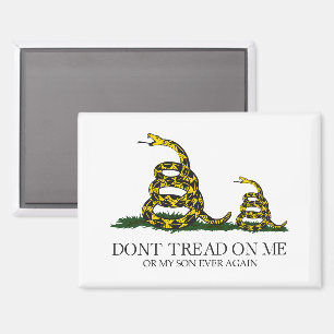 Imán No Pises a Mí ni a Mi Hijo Bandera Gadsden Meme